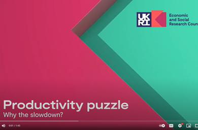 Thumbnail of a video from the ESRC titled Productivity Puzzles
